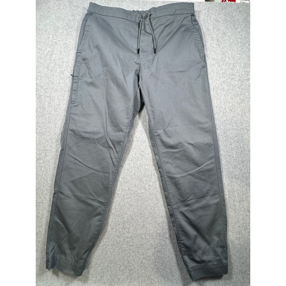 Patagonia Mens Organic Cotton Twill Joggers Grey Drawstring Pants 30 Inseam